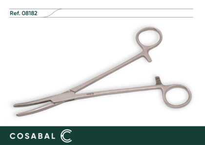 Pinza hemostática curva 203 mm.