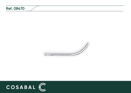Aguja sutura recta extra fina 45 mm. (12 unid.)