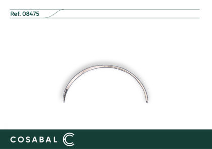 Aguja curva fina 70 mm. (12 unid.)